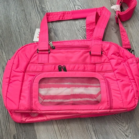 lug Pink Travel Duffel Bag with Quilted Front - Picture 7 of 9